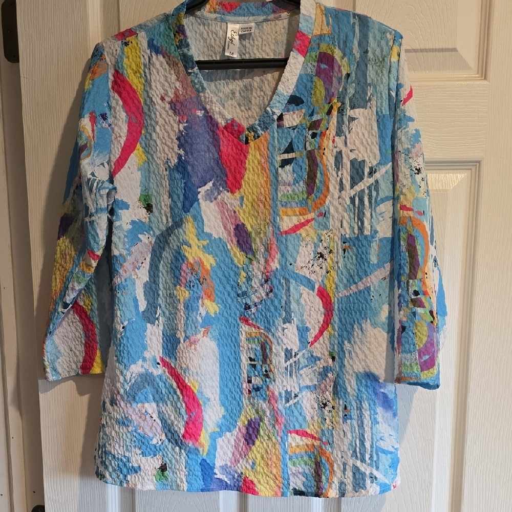 Colorful Abstract Women's Blouse